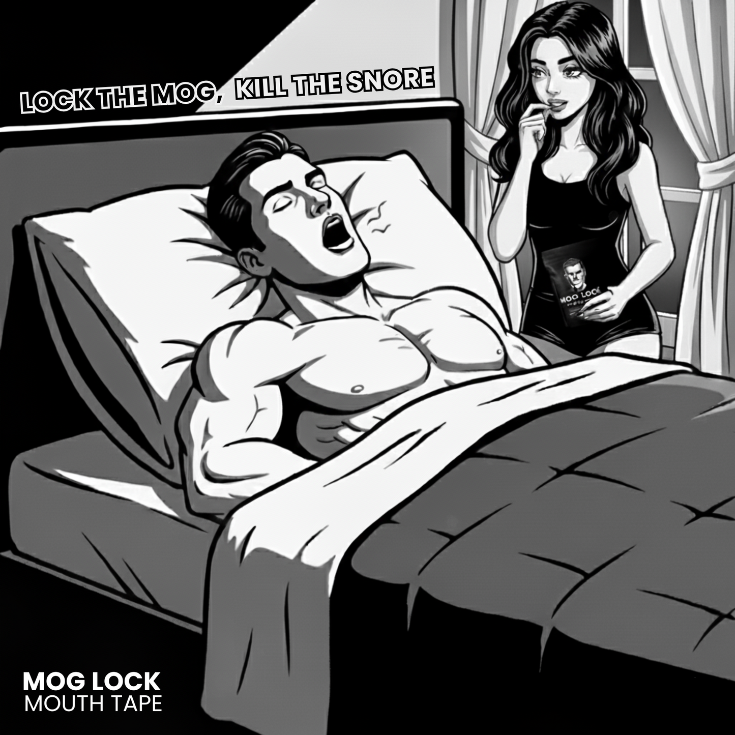 Mog Lock Mouth Tape 1 Month Supply for better Sleep, Snoring & Dry Mouth Relief