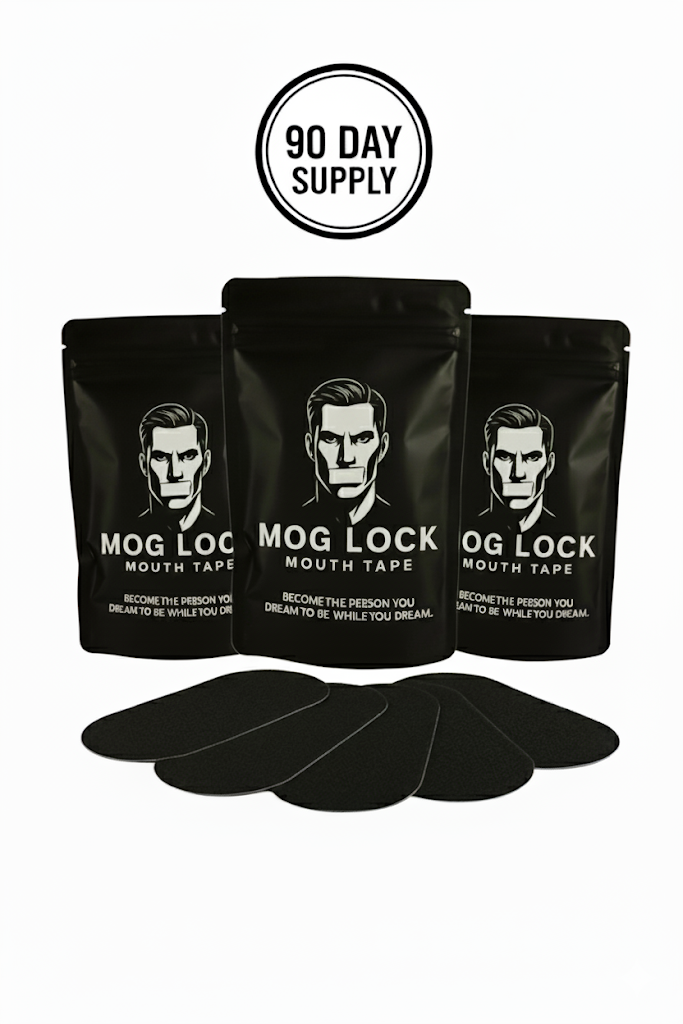 Mog Lock Mouth Tape 3 Month Supply - 90 Day Supply for better Sleep, Snoring & Dry mouth Relief